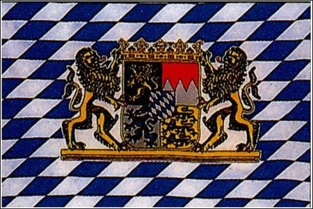 Steag cu suport de lemn 30 x 46 cm BAVARIA HERALDRY & LIONS