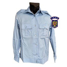 LONG-SLEEVED SHIRT WITH LONG SLEEVES, POCKETS, EPAULETS AND HEM BAND - WOMEN - BLUE - FIREFIGHTERS-I.G.S.U.