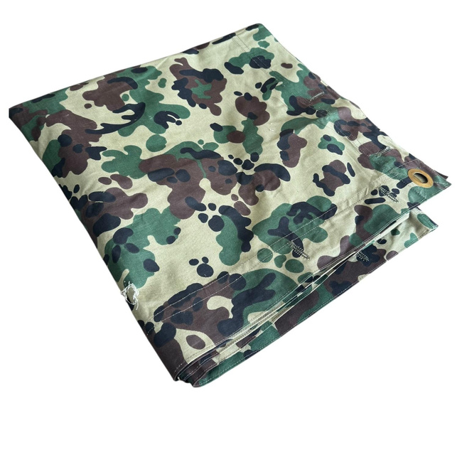 FOAIE DE CORT IMPERMEABILA, ADAPOST, PONCHO - 180 x 180 CM - CAMUFLAJ MOZAIC DALMATIAN - SURPLUS MILITAR ARMATA ROMANA - UZATA