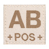 BLOOD GROUP PATCH - AB POS - DESERT - CLAWGEAR