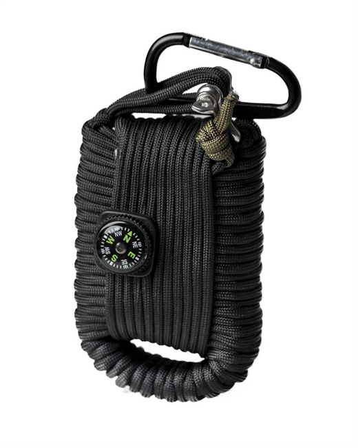 Kit mare paracord pentru supravietuire Negru