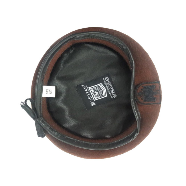 Bereta Maro cu Insemn velcro - MAPN (Fortele Terestre) - margine piele