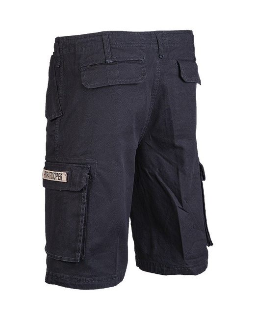 Pantalon scurt de parasutist, prespalat, Negru