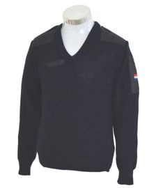 PULOVER ALBASTRU DUTCH ARMY V-NECK COMMANDO SWEATER