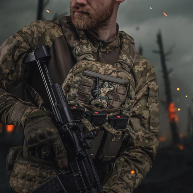 PATCH - TACTICAL GIRL TATTOO TRIDENT MM14 - 3D PVC - MULTICOLOR - M-TAC