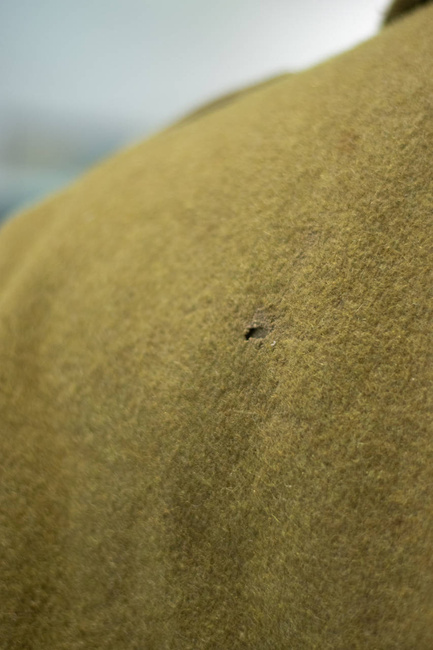 CLOTH TRENCH COAT - ROMANIAN MILITARY SURPLUS - USED