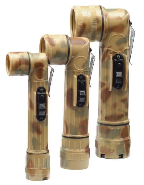 LANTERNA US G.I. STYLE ANGLEHEAD FLASHLIGHT (2 x AA CELL) TROPICAL CAMO