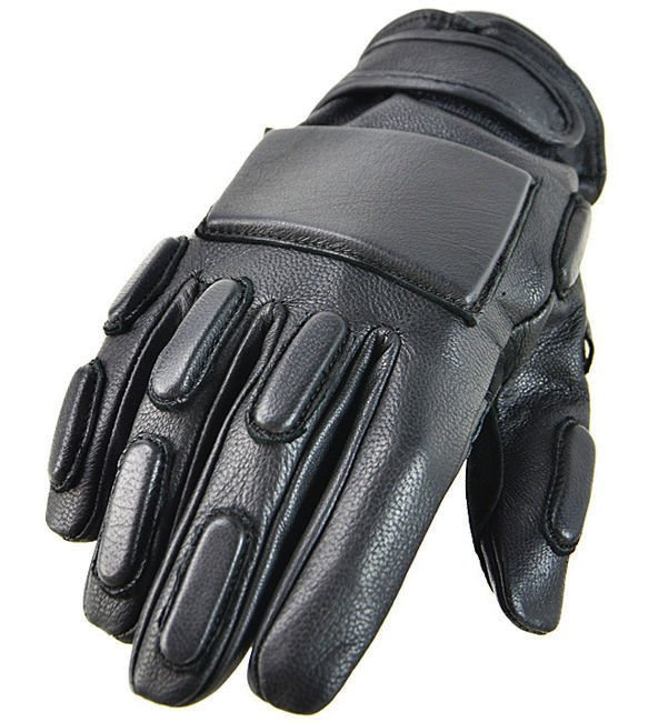 SEC BLACK LEATHER COMBAT GLOVES