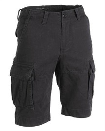 PANTALONI VINTAGE SCURTI PENTRU BARBATI, PRESPALATI, NEGRI - MIL-TEC