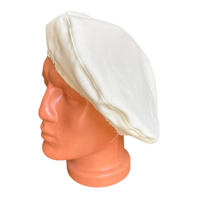 Cloth Cover for Cap/Helmet - Universal Size - Romanian Army Military Surplus - Off-White/Cream - In Good Condition