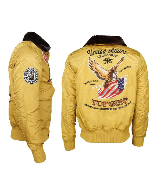 "FLYING TIGERS" FLIGHT JACKET - "TOP GUN" - MIL-TEC® - YELLOW