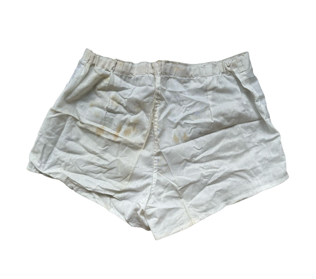 Boxer Shorts - Cotton - Romanian Military Surplus - White - Used