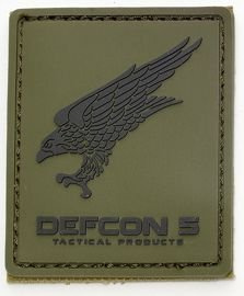Plasture, emblema, patch - DEFCON 5 LOGO - verde