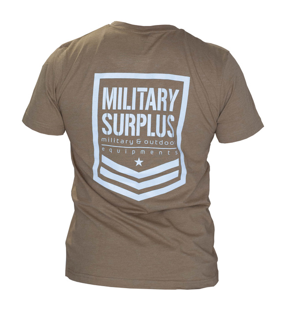 MAGNUM ESSENTIAL TRICOU CU INSCRIPȚIE „MILITARY SURPLUS” - COYOTE MELANGE