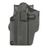 Universal pistol holster with adjustment and 360° rotation - left-side - Black