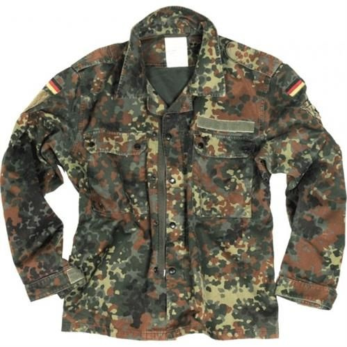 GERMAN FIELD SHIRT - FLECKTARN CAMO - MILITARY SURPLUS - USED