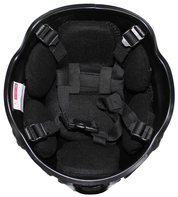 Casca US, "MICH 2002", neagra, ABS-plastic - MFH