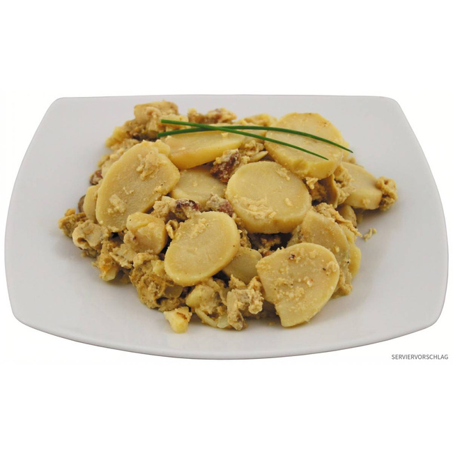 CARTOFI PRĂJIȚI CU BACON ȘI OU ÎN CONSERVĂ - 400 G - VALABILITATE 10 ANI - MFH®