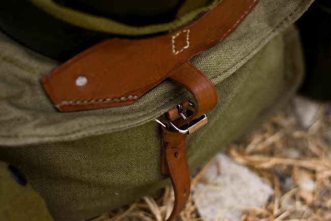 Ranita militara din panza - Armata Romana (Razboiul rece) - produs rar vintage - Verde OD - Ca noua