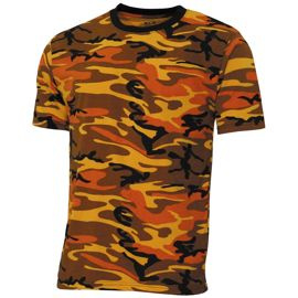 Tricou US, Streetstyle, camo orange , 140-145 g/m