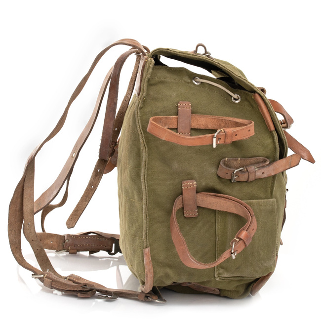 Military Olive Romanian Retro Rucksack - RSR Romanian army - OD Green - In good condition