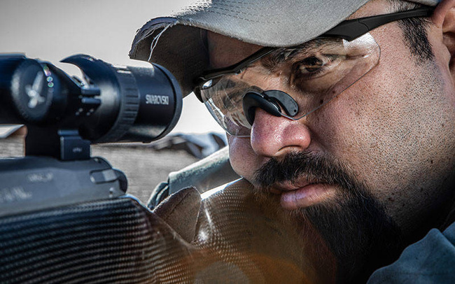 OCHELARI BALISTICI DE SOARE - VAPOR 2.5 - WILEY X - GRI/CLEAR - RAMA NEAGRA 