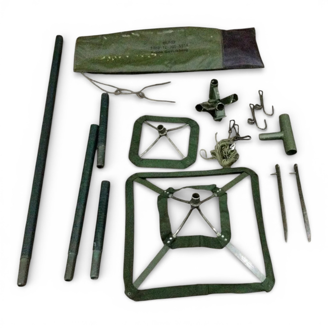 Echipament de sustinere pentru plasa de camuflaj - Surplus militar Armata Germana - Verde OD - In stare buna