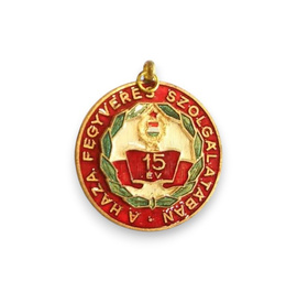 Badge 94 - Hungary Meritorious Medal for 15 Years of Service in the Army - Hungary Army Military Surplus - Like New