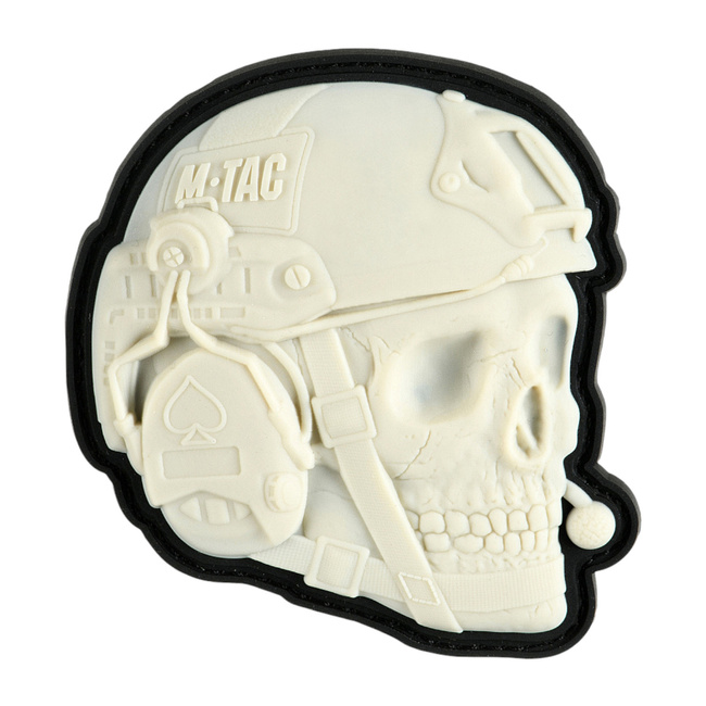 PATCH OPERATOR SKULL - 3D PVC - ALB - M-TAC