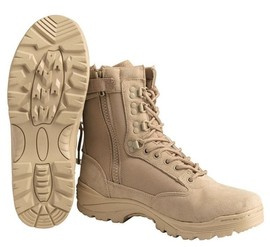 BOCANCI MILITARI TACTICI -  FERMOAR YKK, PIELE/CORDURA, THINSULATE - Mil-Tec - KAKI