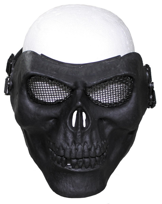 Face Mask, "skull", black, deco