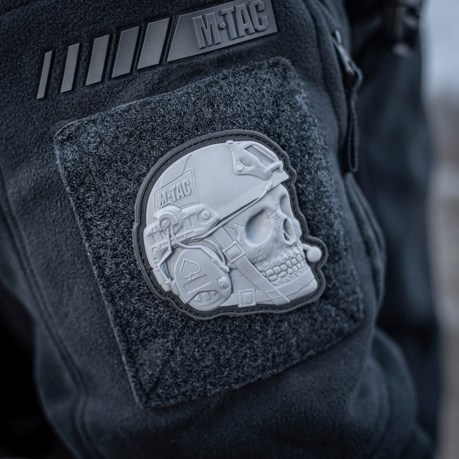 PATCH OPERATOR SKULL - 3D PVC - GRI - M-TAC