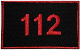 Emblemă 112 (mesaj personalizat) - 9 x 5.5 cm