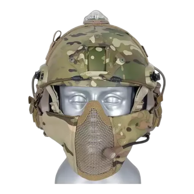 MASCA CU PLASA PENTRU JUMATATE DE FATA 2.0 - Multicamo - WOSPORT