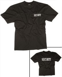 BLACK T-SHIRT W.DOUBLE PRINT ′SECURITY′