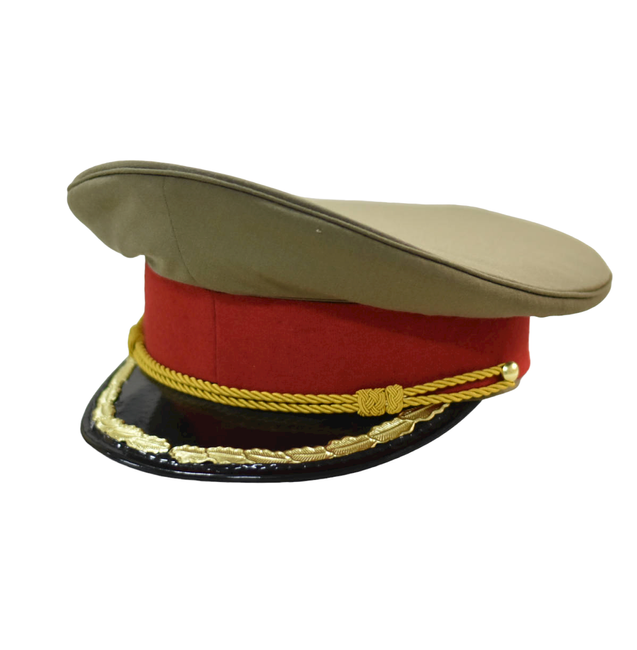 CASCHETA MILITARA RSR - OFITER DE INFANTERIE - SURPLUS MILITAR ARMATA ROMANA - ROSU/VERDE OD - IN STARE BUNA