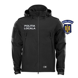 JACHETA SOFTSHELL - M-TAC - NEAGRA - CU INSEMNE - POLITIA LOCALA