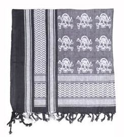 SCARF SHEMAGH WHITE BLACK