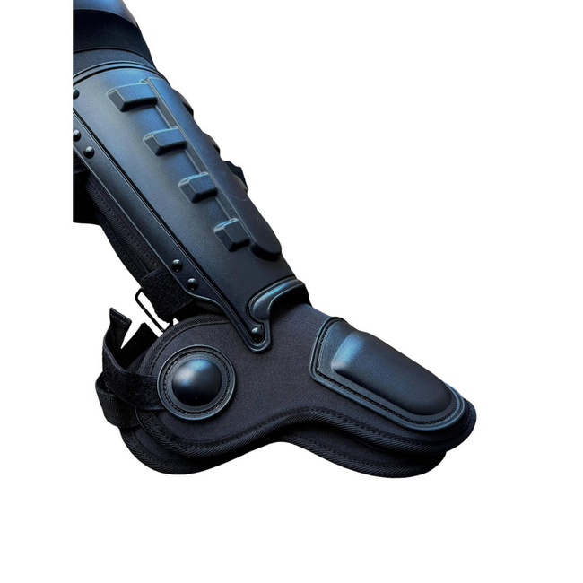 PERECHE PROTECTII TIBIE SI GENUNCHI - ANTI PROTEST - NEGRE - LECTER TACTICAL
