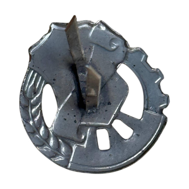 RANK INSIGNIA - LOGISTICS - ROMANIAN ARMY MILITARY SURPLUS - SILVER - IN GOOD CONDITION