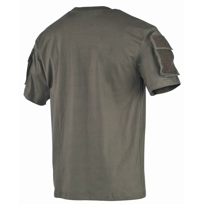 Tricou MFH US cu buzunare cu banda velcro pe maneci, 170g / m2 - Verde OD