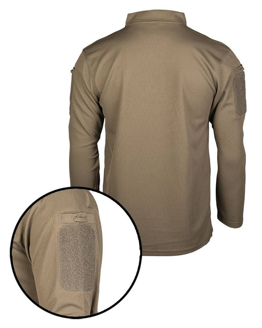 TACTICAL POLO SHIRT WITH LONG SLEEVES - QUICK DRYING - Mil-Tec - OD