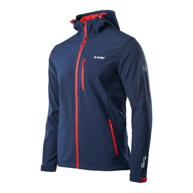 JACHETA SOFTSHELL CAEN PENTRU BARBATI - ALBASTRU NAVY/PORTOCALIU//ROSU - MAGNUM