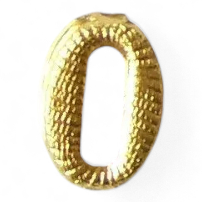 Numar metalic - 0 - Auriu - Surplus Militar Armata Ungariei - Ca nou