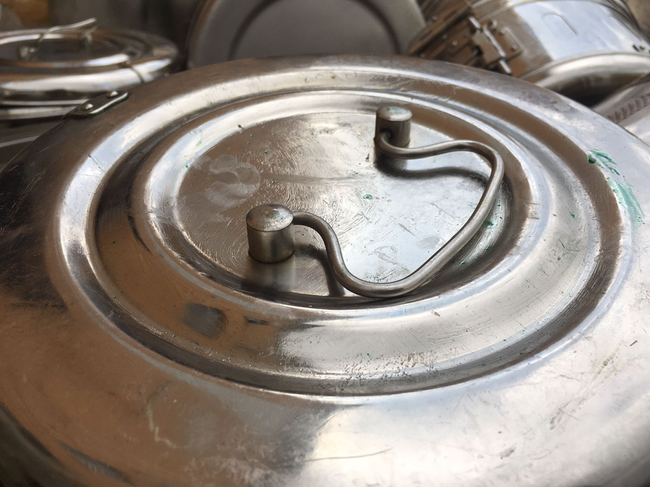 CASOLETA STERILIZARE - ALAMA/INOX - VINTAGE - SURPLUS MILITAR ARMATA ROMANA
