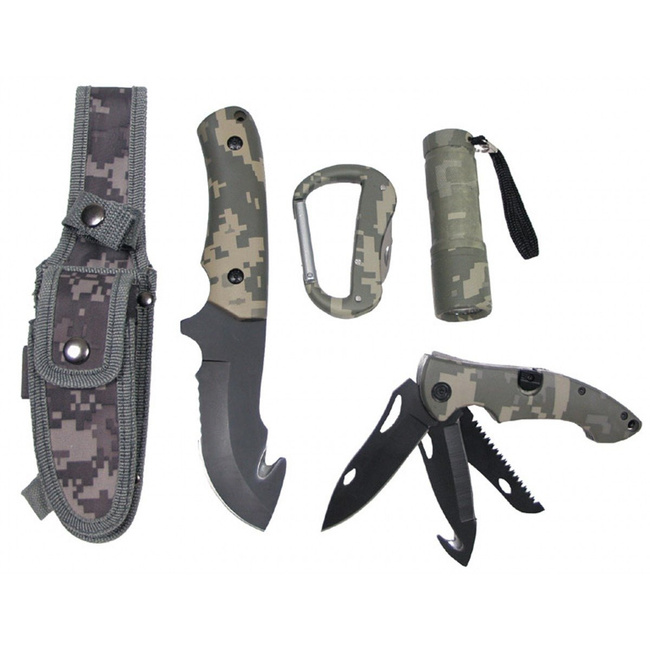 Knife Set with LED and nylon sheath, AT-digital