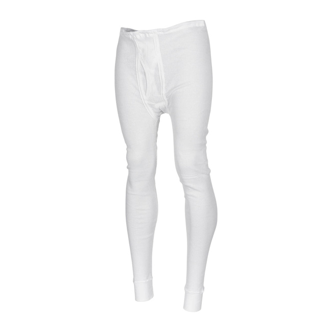 LONG RIBBED UNDERPANTS - CZECH ARMY MILITARY SURPLUS  - WHITE - LIKE NEW