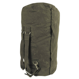 GEANTA DUFFLE CU FERMOAR SI 2 CURELE LA SPATE - SURPLUS MILITAR ARMATA GERMANA BW - VERDE OD - UZATA