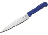 CUTTI DE BUCATRIE "UTILITY KNIFE 6'' SERRATED BLUE" - SPYDERCO