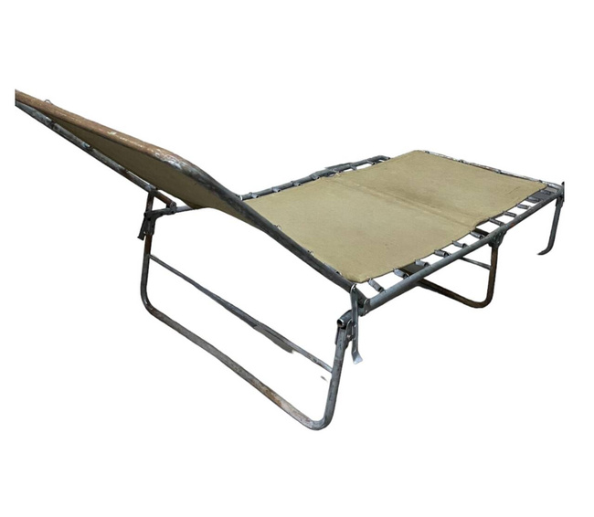 Pat pliant de campanie, cu cadru metalic - Surplus Militar de la Armata Română - uzat